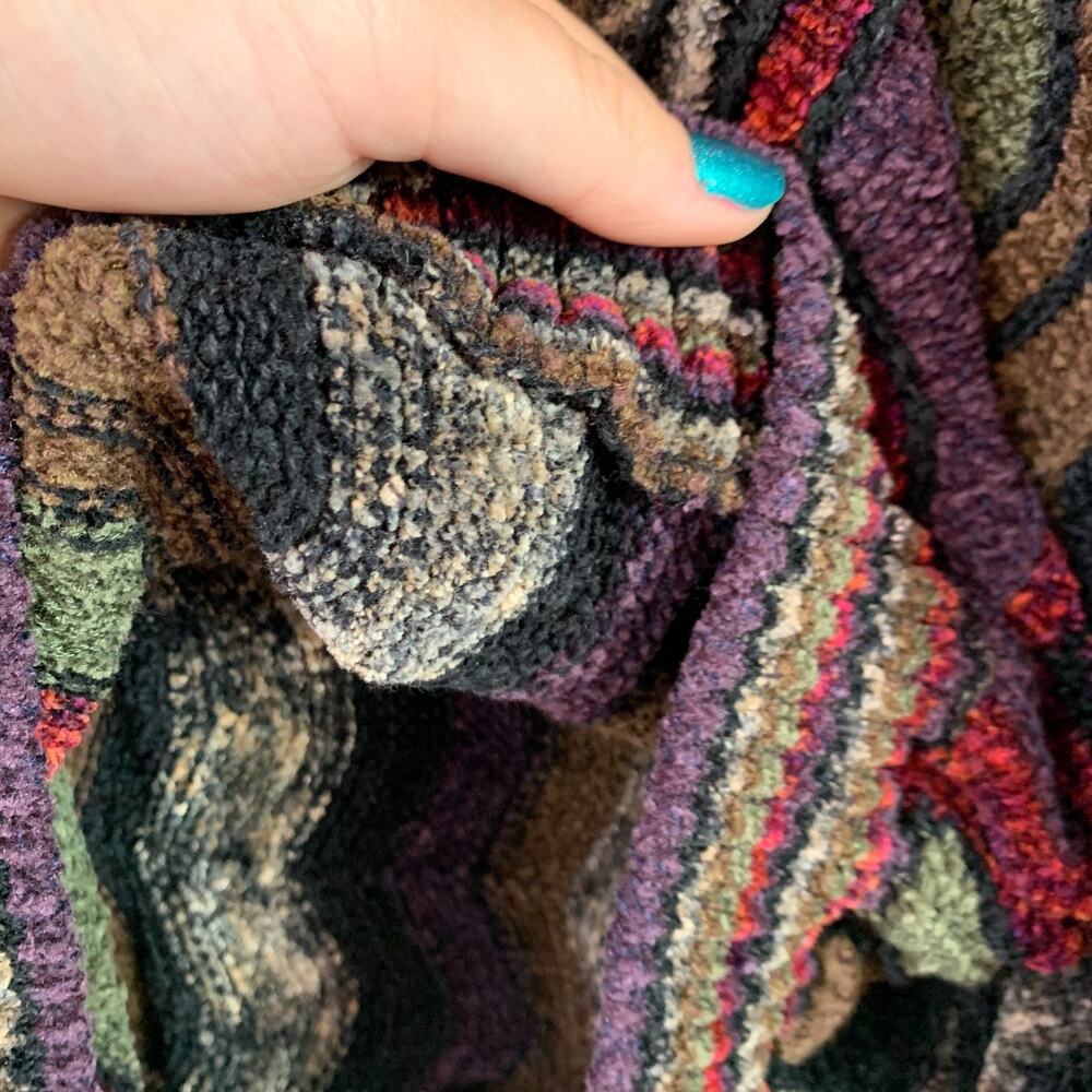 Vintage Tundra Canada Chenille Geometric Funky Sweater Mens 2X - Picture 3 of 6